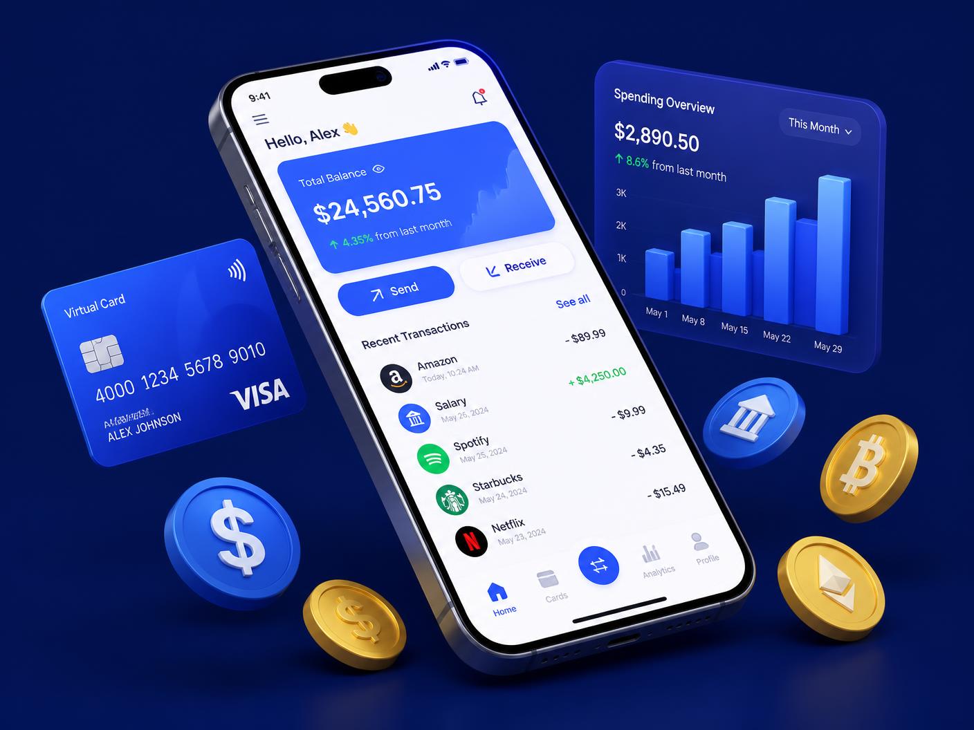 Fintech mobile wallet built by TheNiodge Solutions